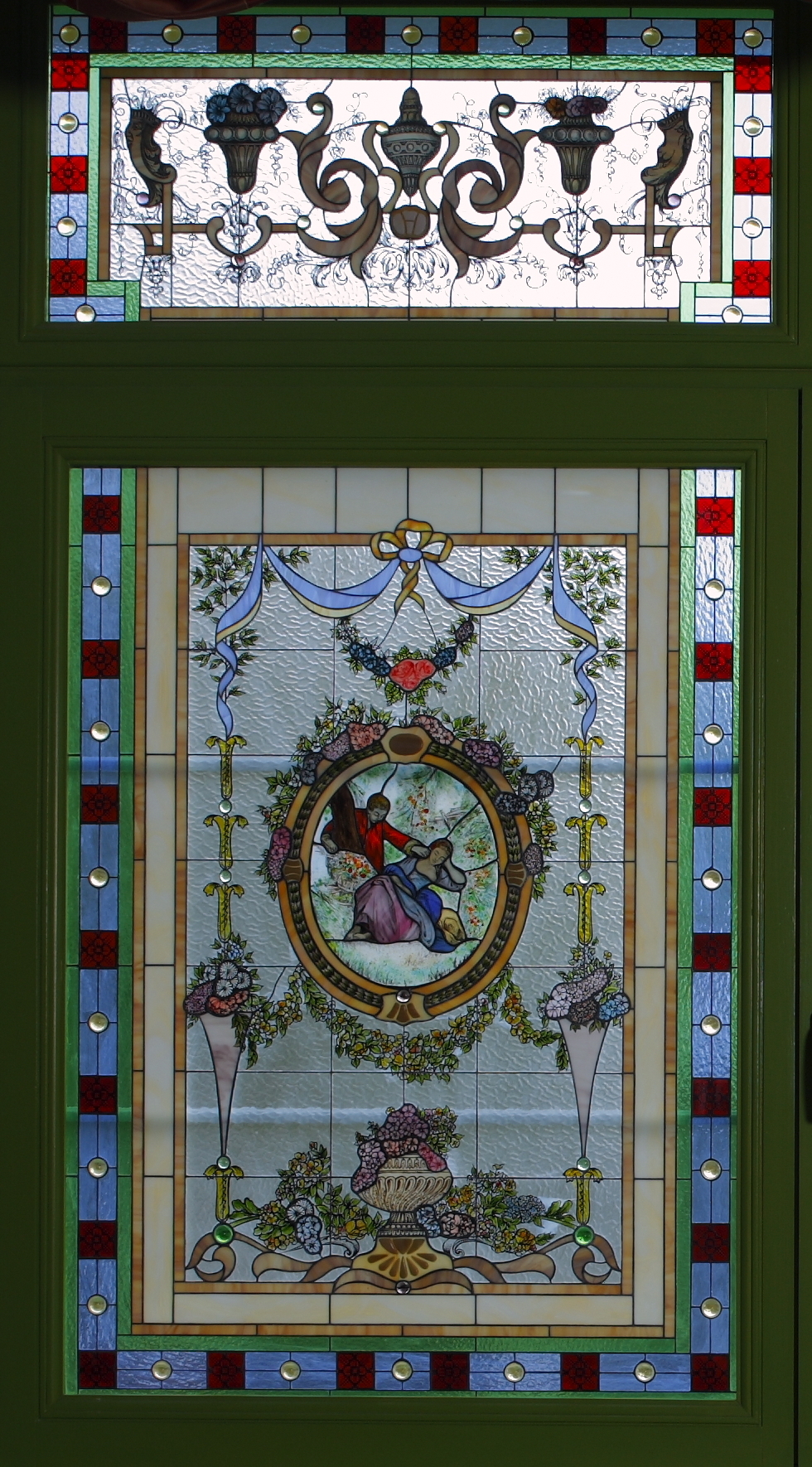 Traditional Pattern Stained Glass Window Design - Casa Loma Art Glass